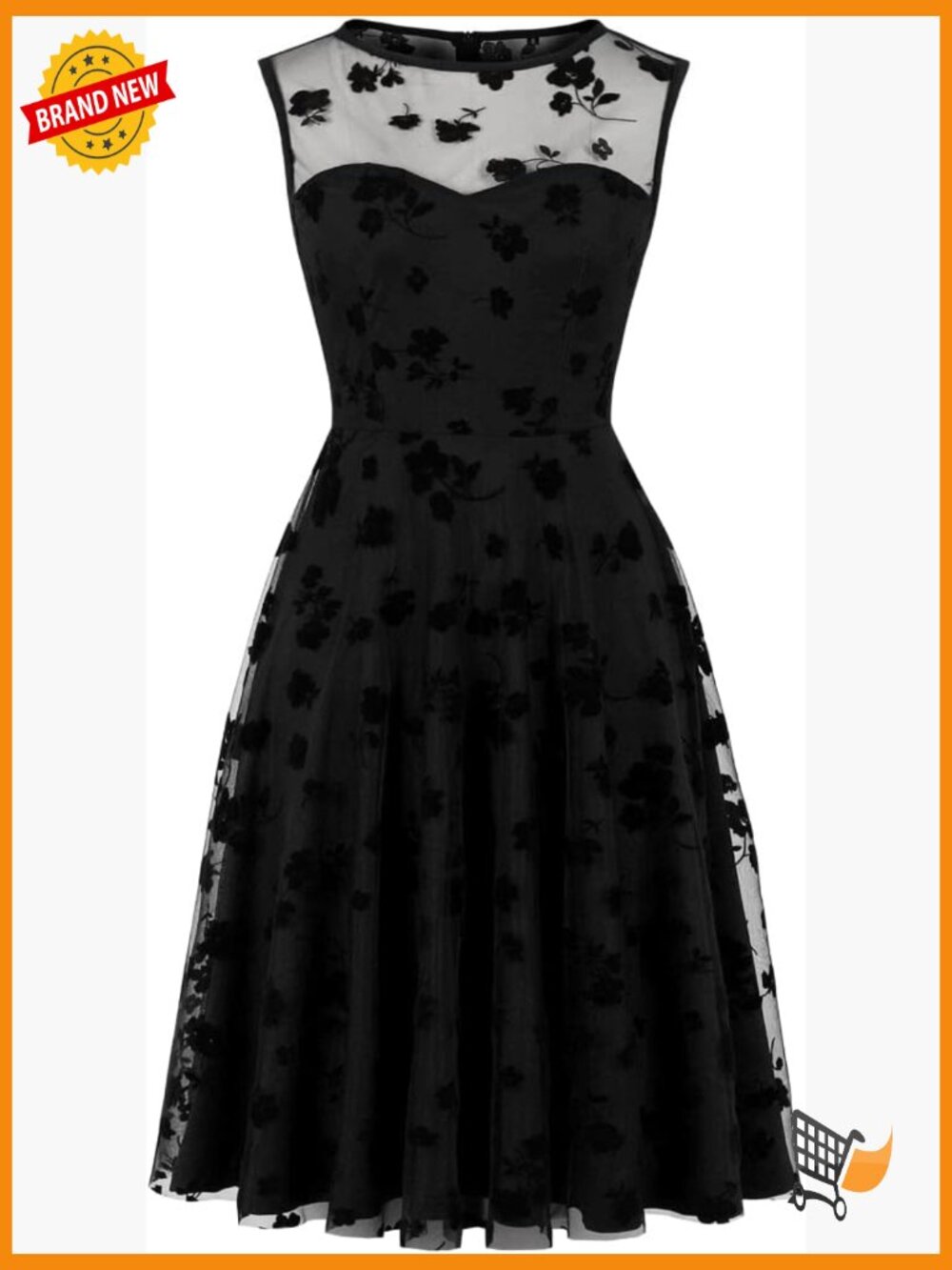 Vintage Gothic Mini Tulle Dress Sleeveless Floral Embroidery Cocktail Party